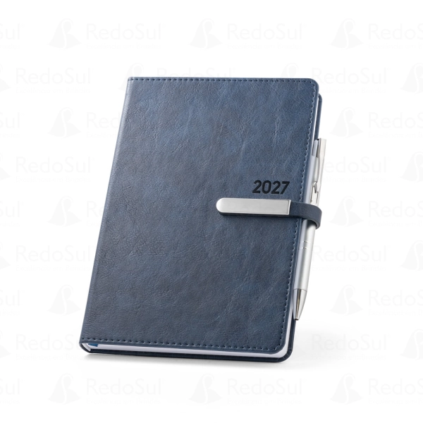 Agenda personalizada em PU tamanho 14,8 x 21 cm